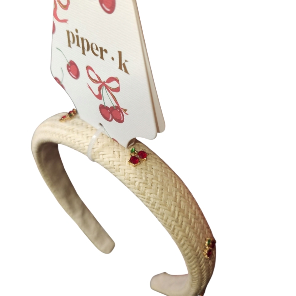 Piper K Elegant Cherry Embellished Hairband